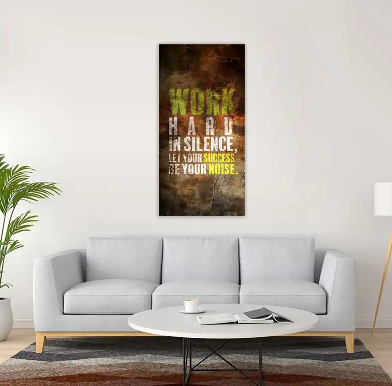 Work Hard in silence poster